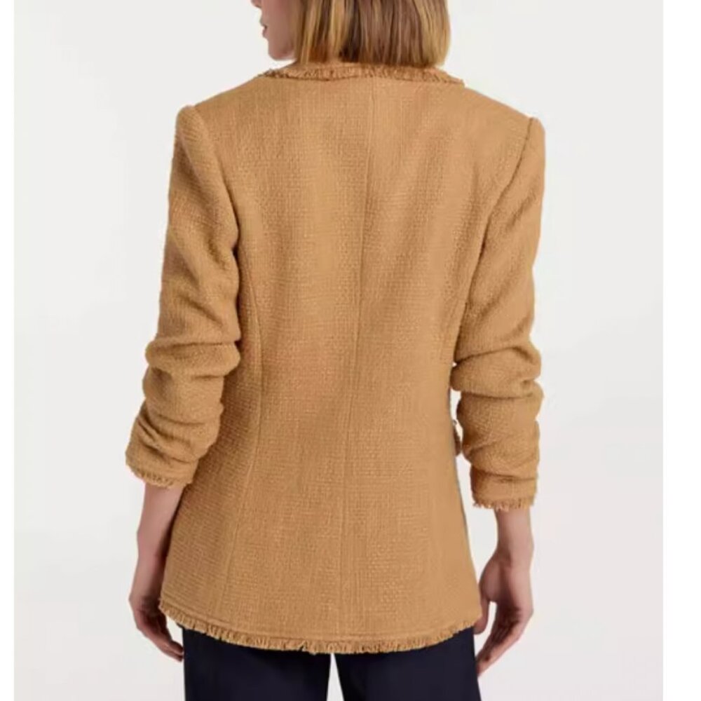 Cinq à Sept Camel Textured Blazer - Picture 5 of 12